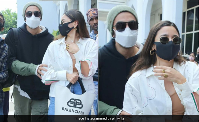 जोधपुर एयरपोर्ट पर आलिया भट्ट को भीड़ से प्रोटेक्ट करते दिखे रणबीर कपूर, देखें Photos