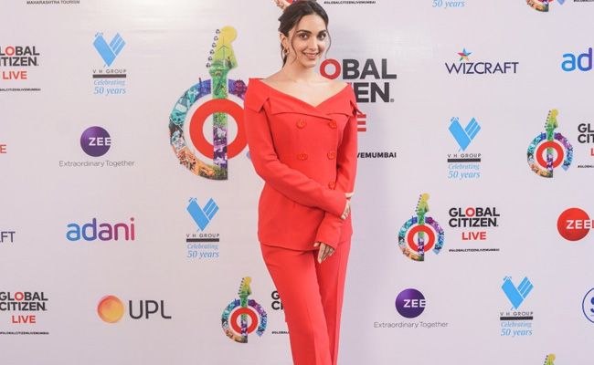 Kiara Advani In A Fiery Red Pantsuit For The Global Citizen Event Is More Fabulous Than Ever