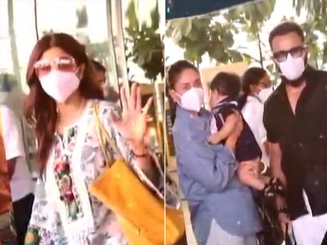 Celeb Spotting: Kareena, Saif And Shilpa At The Airport
