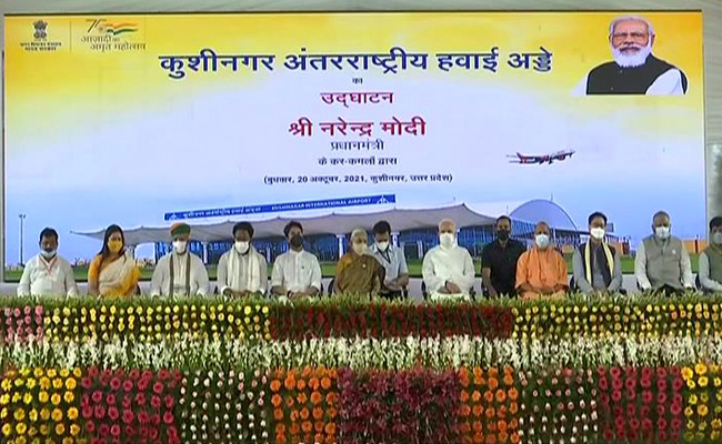 Airport In UP's Kushinagar Launched By PM, First Flight From Sri Lanka