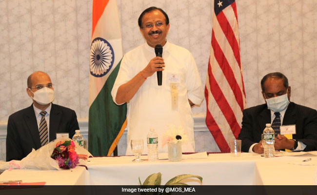 Union Minister V Muraleedharan Meets Indian Community In US' Connecticut