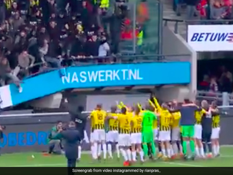Watch: Stand Collapses As Vitesse Arnhem Fans Celebrate Team's Victory In Dutch Football League