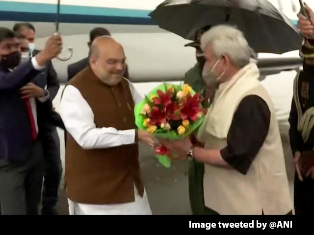 Home Minister Amit Shah Arrives In Srinagar For 3-Day Visit