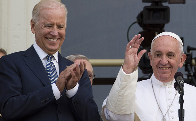 Joe Biden Lauds Pope Francis As "Fine, Decent, Honourable Man"