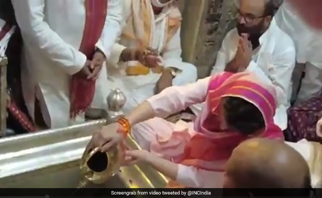 Ahead Of Big Rally In PM's Constituency, Priyanka Gandhi Visits Temple