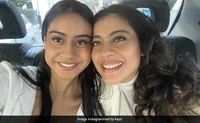 Just A Pic Of Kajol And Daughter Nysa, Twinning In White