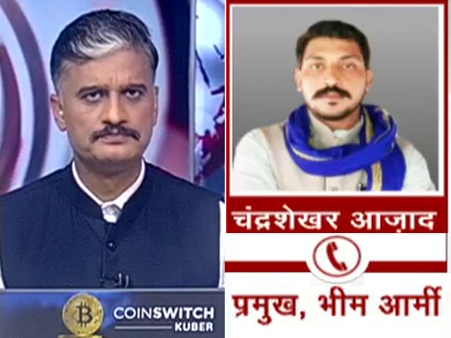 7 घंटे बाइक चलाकर लखीमपुर पहुंचे चंद्रशेखर आजाद, पीड़ित परिवारों से की मुलाकात