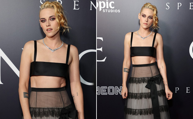 Kristen Stewart Redefines Spunky Chic In A Crop Top And Tiered Tulle Skirt