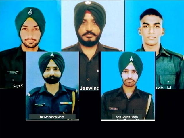 Army Officer, 4 Soldiers Killed In Line Of Duty In Jammu And Kashmir