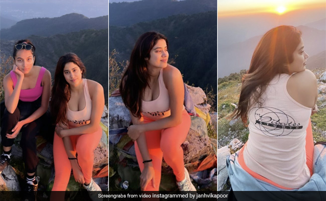 Janhvi Kapoor Is The Most Stylish Hiker In Town In Sunset Hued Tights And A Tank Top