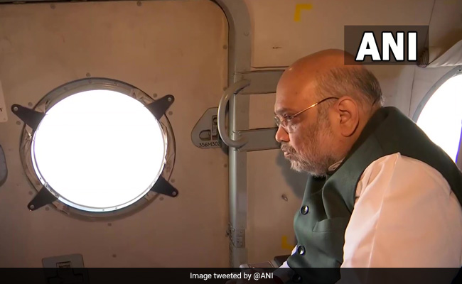 Amit Shah Conducts Aerial Survey Of Rain-Ravaged Uttarakhand As Rescue Ops Continue
