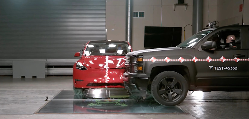 Tesla Shows Off New Crash Safety Tech