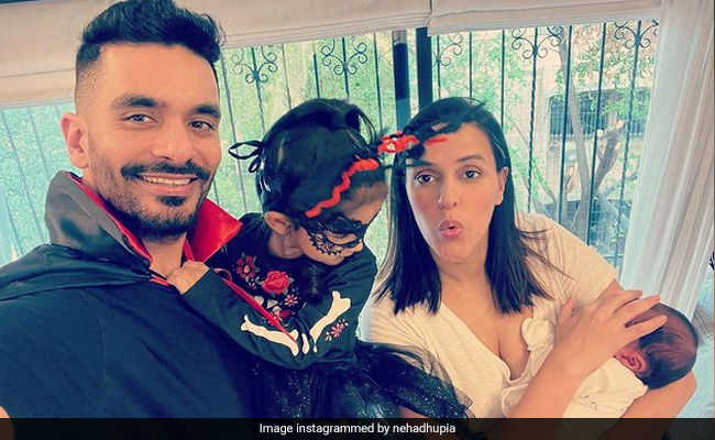Angad Bedi, Mehr And Baby Son's Halloween Looks Neha Dhupia-splained