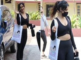 Neha Sharma Looks Fashionably Fit In A Black Sports Bra And Tights With Sneakers Neha Sharma Looks Fashionably Fit In A Black Sports Bra And Tights With Sneakers