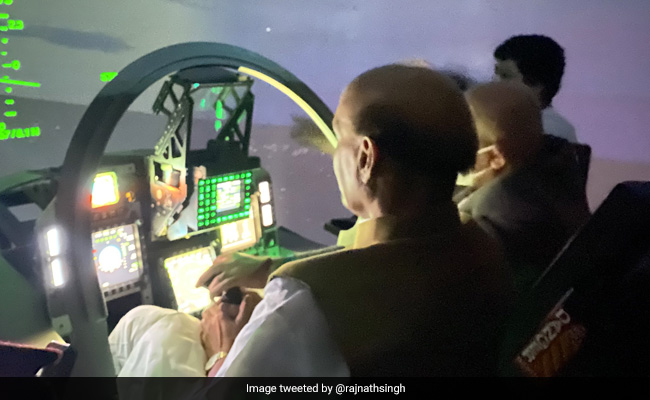 "Amazing": Rajnath Singh After Experiencing Tejas LCA Flight Simulator