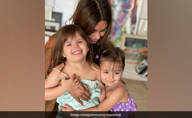 Lisa Ray's 'Morning Shenanigans In Mumbai' With Daughters Sufi And Soleil