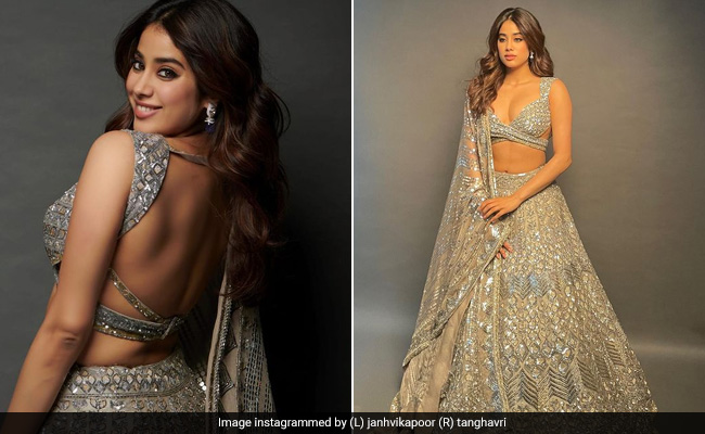 Janhvi Kapoor Shines Brighter Than A Diamond In A Gorgeous Sequinned Silver Lehenga