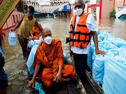 Temples Underwater, Monks Paddle Boats As Floods Hit Historic Thailand City Temples Underwater, Monks Paddle Boats As Floods Hit Historic Thailand City