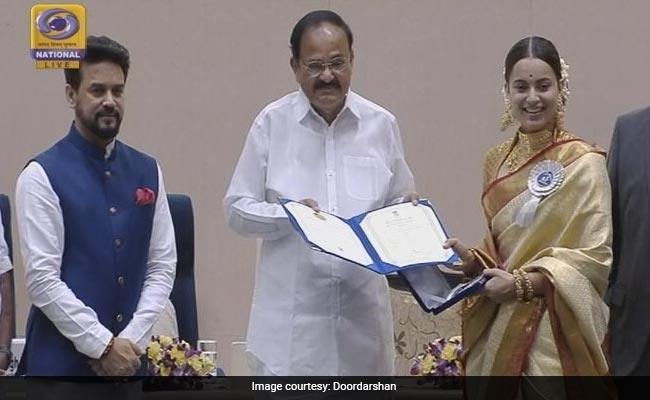 National Awards: Kangana Ranaut, Dhanush And Manoj Bajpayee Receive Their Prizes