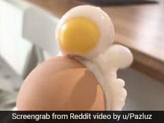Cute Or Creepy? Boiled Egg Came Out Looking Like An Astronaut, Reddit Is Amused Cute Or Creepy? Boiled Egg Came Out Looking Like An Astronaut, Reddit Is Amused