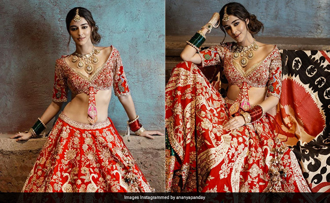 Ananya Panday's Bridal <i>Lehenga</i> May Just Be Bold Enough To Make You Skip A Beat