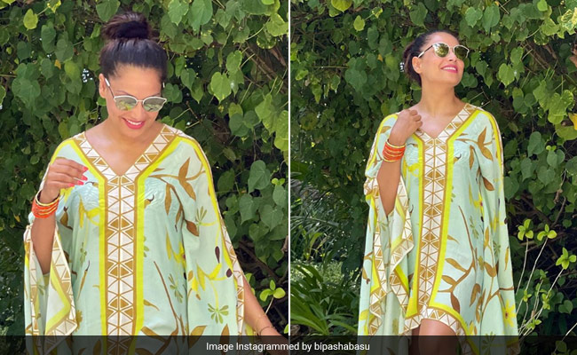 Bipasha Basu's Stylish Kaftan Diaries Continue In Maldives With A Touch Of Green