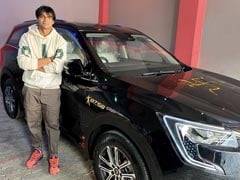 Mahindra XUV700 Gold Edition Delivered To Olympian Neeraj Chopra