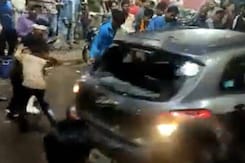 Video: Speeding Car Drives Into Crowd Amid <i>Durga Puja Visarjan</i> In Bhopal Video: Speeding Car Drives Into Crowd Amid <i>Durga Puja Visarjan</i> In Bhopal