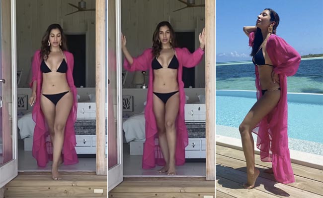 Sophie Choudry's Black Bikini Is Casually Adding A Glam Touch To Maldives