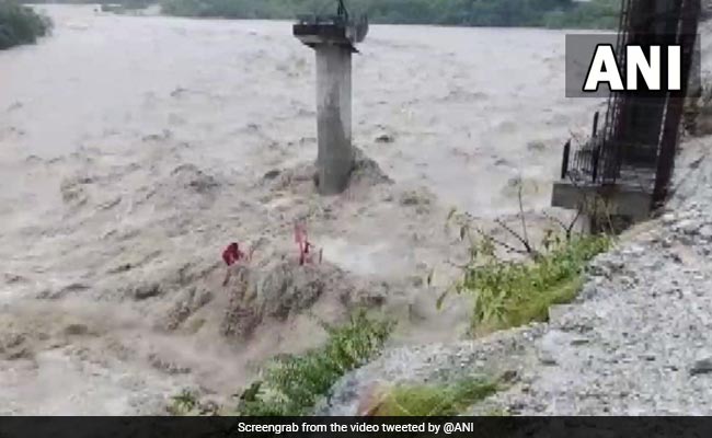 Watch: Underconstruction Bridge Washes Away Amid Floods In Uttarakhand
