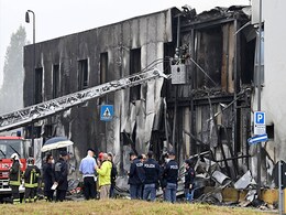 8 Die As Small Plane Crashes Into Empty Building In Italy 8 Die As Small Plane Crashes Into Empty Building In Italy