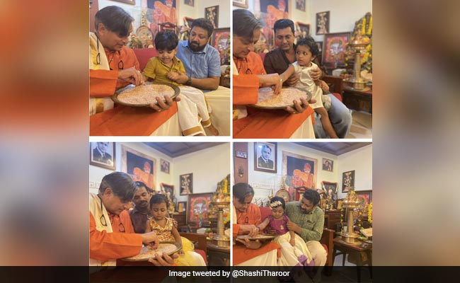 Vijayadashami Tradition: "Not All Toddlers Were Happy, But..." Says Shashi Tharoor On A Tradition