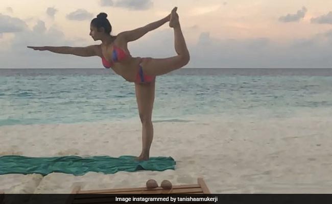 Yoga By The Beach, Featuring Tanishaa Mukerji. See Pic