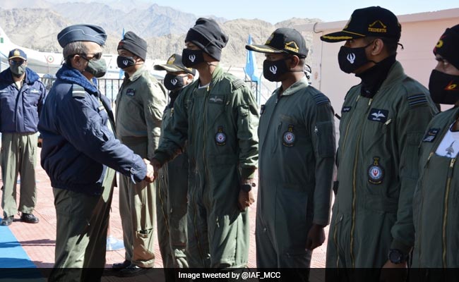Air Chief Marshal Takes Stock Of Air Force's Operational Readiness In Leh