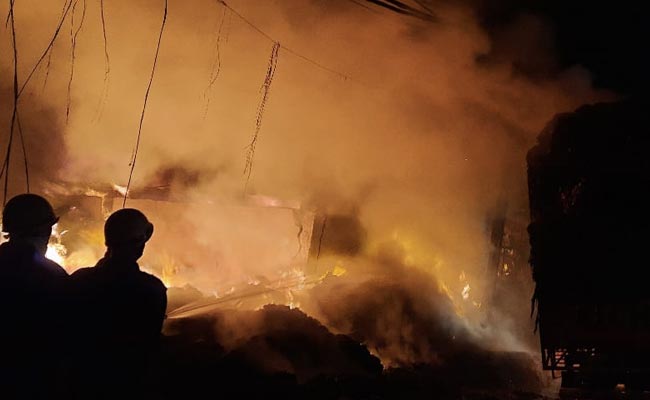 Fire At Godown In Delhi