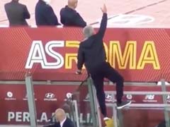 Watch: Mourinho Tries To Manage Roma After Getting Sent Off vs Napoli