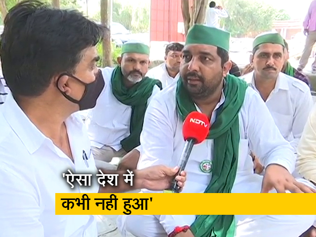 लखीमपुर खीरी हिंसा : ग्रेटर नोएडा में धरने पर बैठे किसान