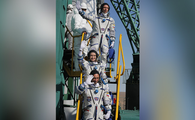 Russian Film Crew Docks At International Space Station For First Movie In Orbit