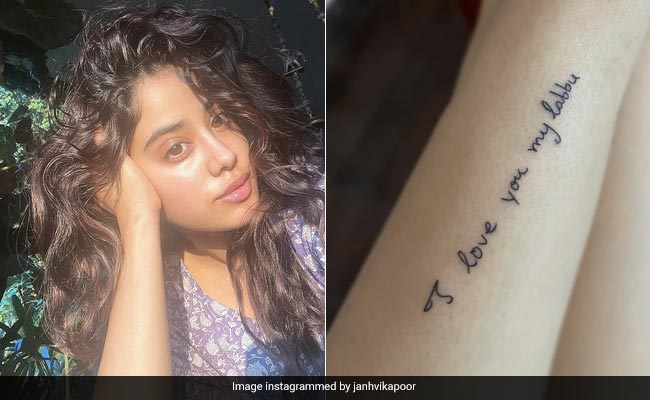 Janhvi Kapoor Got A Tattoo Of A Handwritten Note By Mom Sridevi. We Love It