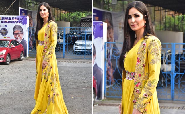 Katrina Kaif Is Lighting Up Our Lives In Time For Diwali In A Draped Floral <i>Saree</i> Gown And Jacket