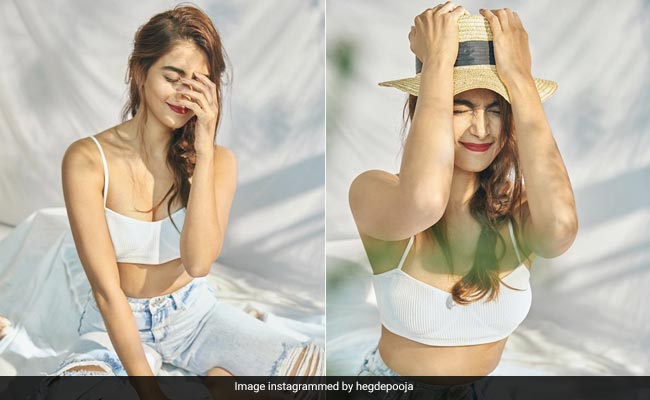 In Ripped Jeans, A Crop Top And Straw Hat, Pooja Hegde Is Making It Feel Like Summer All Over Again