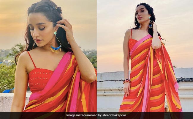 Festive Season Got More Vibrant And Festive With Shraddha Kapoor's Striped <i>Saree</i>