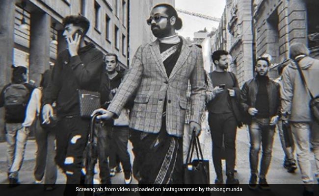 साड़ी पहने और बिंदी लगाए मिलान की सड़कों पर घूमता दिखा शख्स, वायरल हुईं तस्वीरें, लोगों ने ऐसे की तारीफ