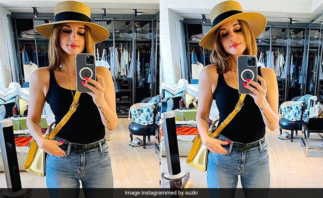 Sussanne Khan's Birthday Eve Look Is Chic As Ever In Flared Denims, A Tank Top And Gucci Hat