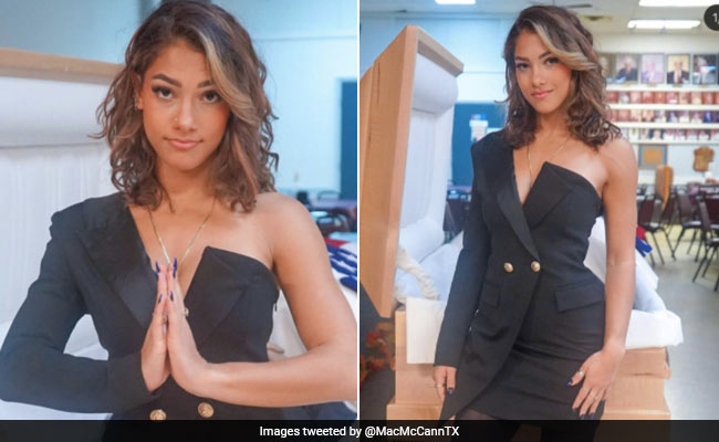 मॉडल ने पिता के ताबूत के सामने खड़े होकर कराया ग्लैमरस फोटोशूट, देखकर फूटा लोगों का गुस्सा, बताया शर्मनाक