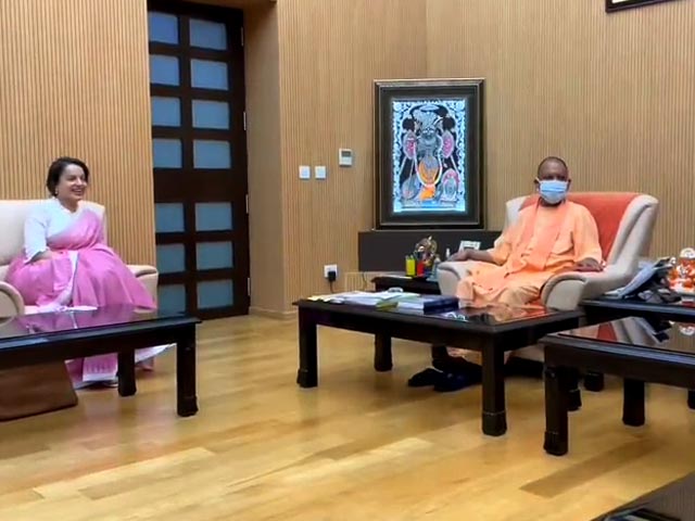Actor Kangana Ranaut Meets Chief Minister Yogi Adityanath In Lucknow