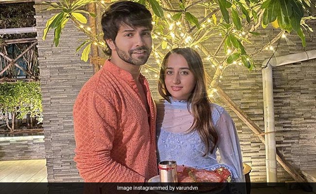 "<I>Aadarsh</i> Pati" Varun Dhawan And Natasha Dalal Are All Smiles In Pics From First Karwa Chauth