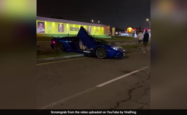 Video: Wrecked Lamborghini Abandoned On Road After Accident