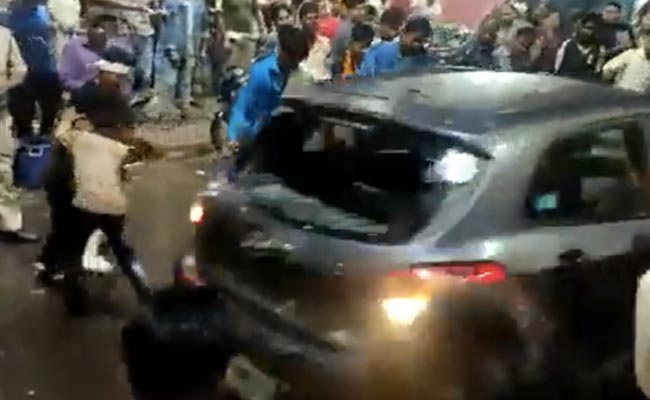 Video: Speeding Car Drives Into Crowd Amid Durga Puja <i>Visarjan</i> In Bhopal