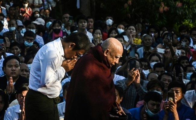 80-Year-Old Monk's Reappearance Brings Solace In Coup-Hit Myanmar